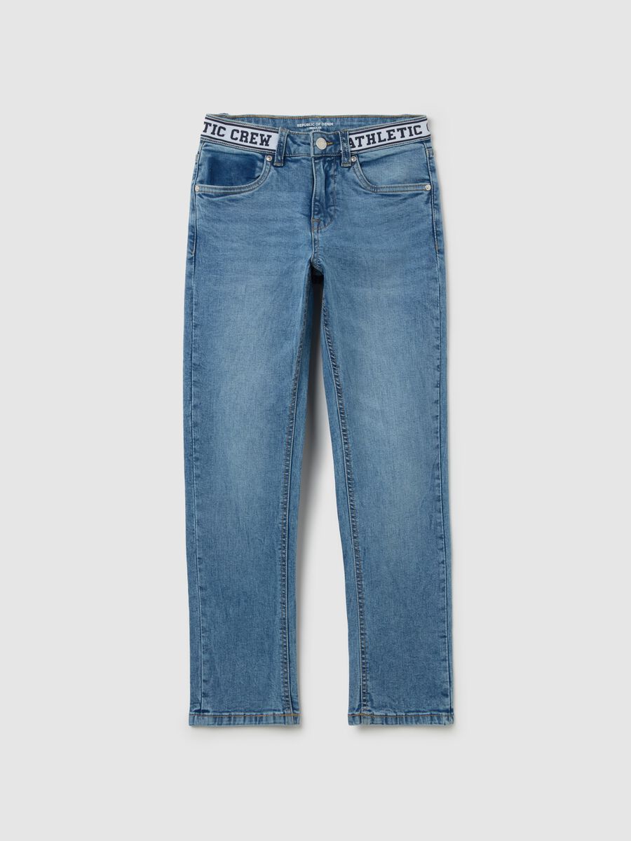 Regular-fit jeans with "Athletic Crew" detail_0