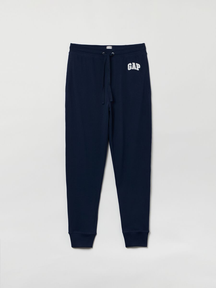 French terry joggers with embroidered logo_0