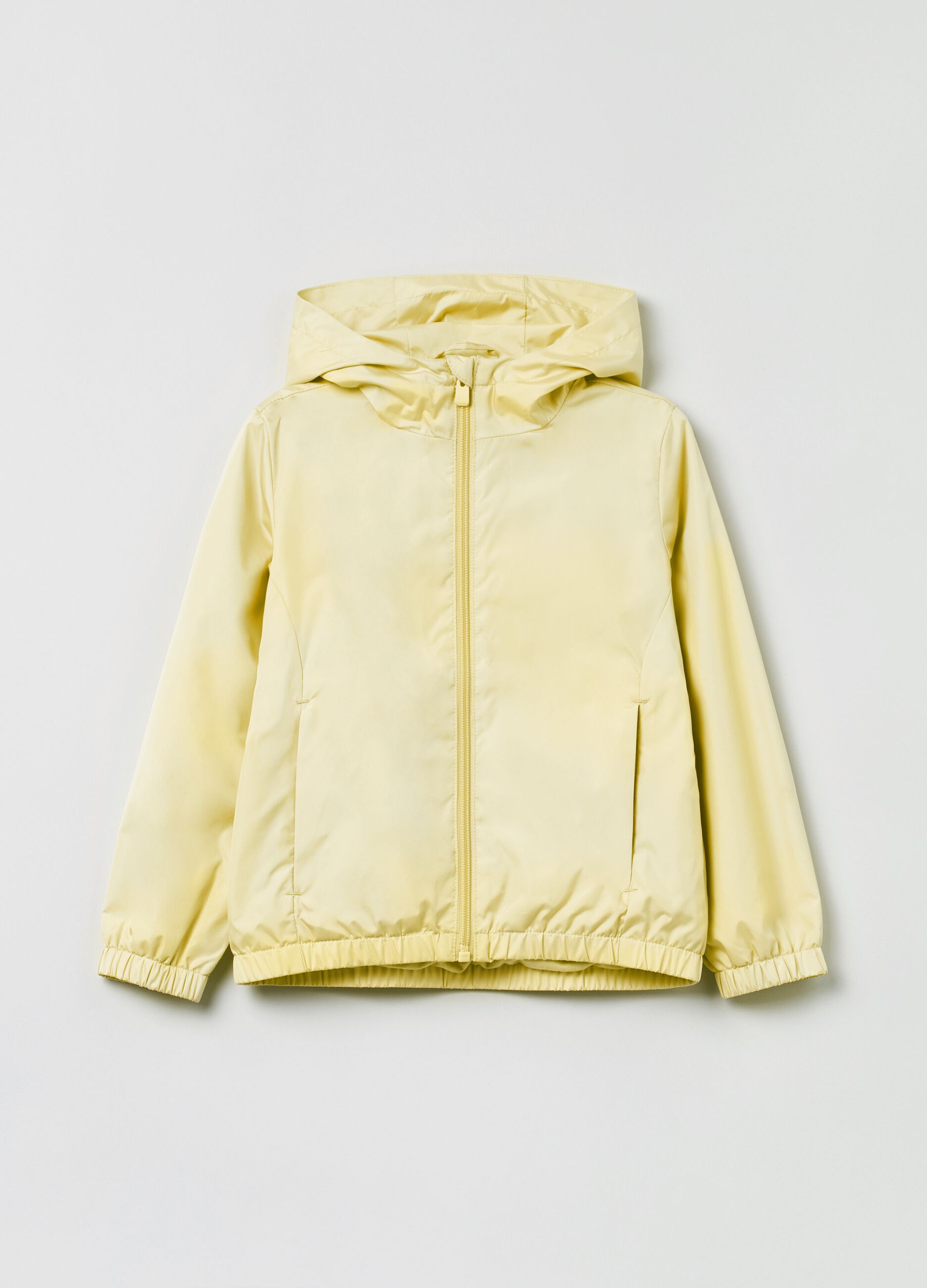 Waterproof full-zip jacket with hood