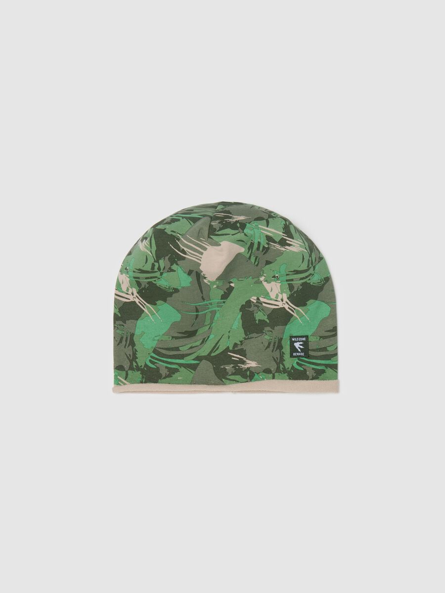 Camouflage hat in French terry_0