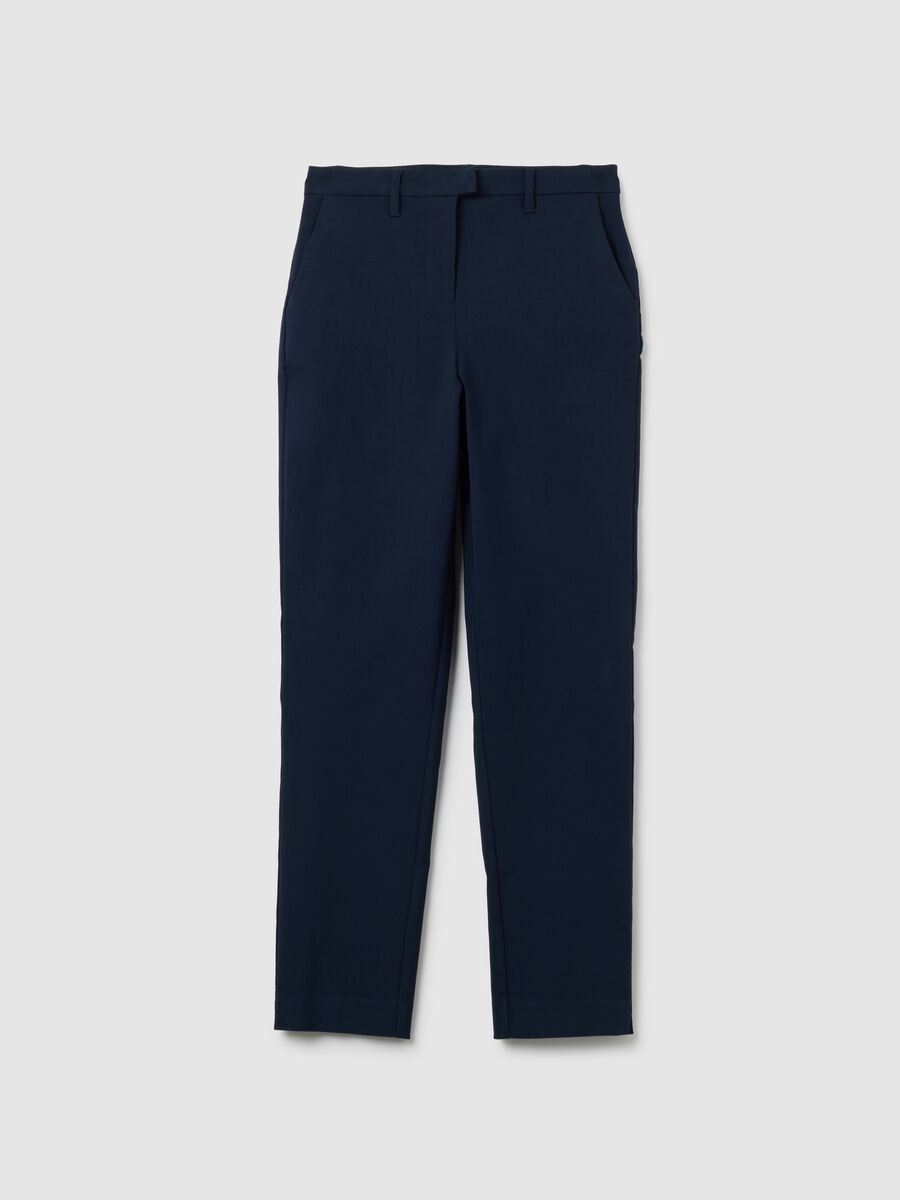Slim Fit Blue Blend Trousers_4