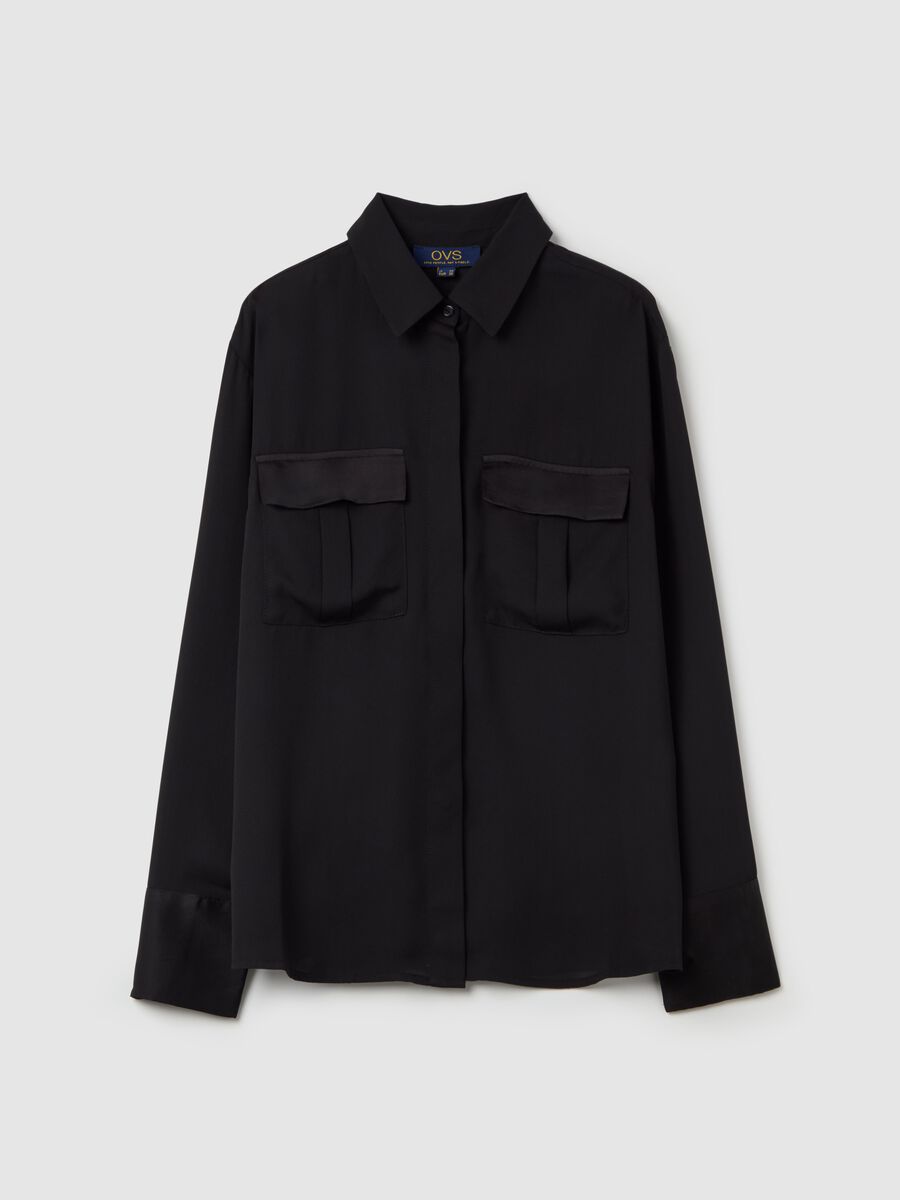 Shirt with satin details_4