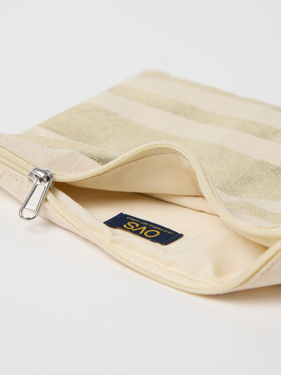 OVS Gold Stripe Cotton Pouch_2