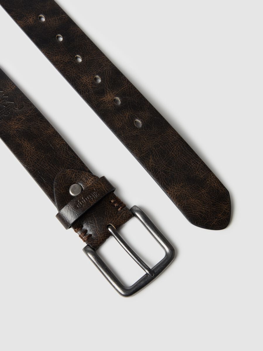 Logo Belt Vintage Brown_2