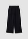 Black pure cotton joggers with elasticated waistband, oversized fit_0