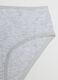 Girls' grey stretchy cotton briefs regular fit_2