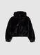 Girls' black regular fit jacket with zip_3