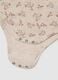 Beige Floral Pure Cotton Baby Bodysuit_2