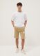 Boy's beige pure cotton shorts regular fit_0