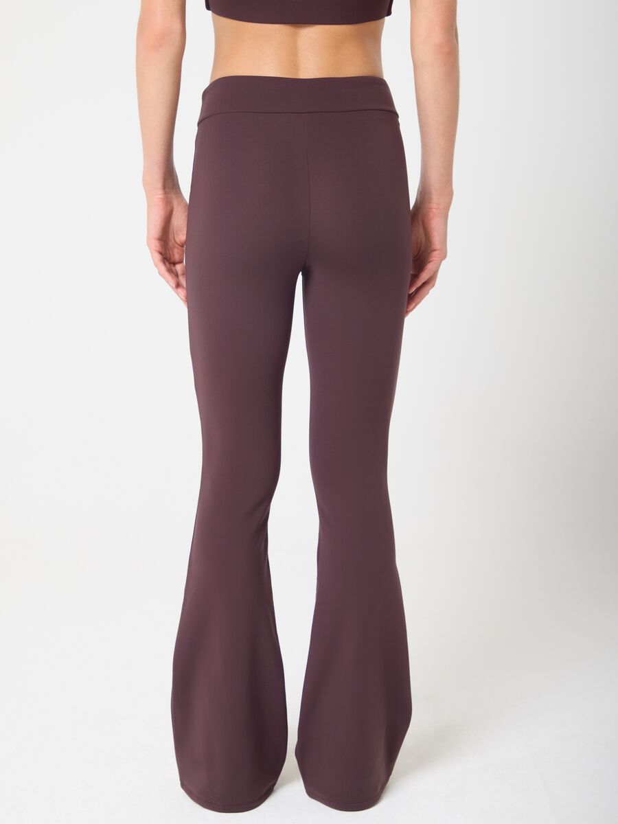Leggings flare extra caldi in tessuto tecnico elasticizzato e tasche con zip ALTAVIA STUDIO_2