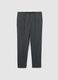 Pantaloni grigio scuro in misto cotone e viscosa slim fit_4
