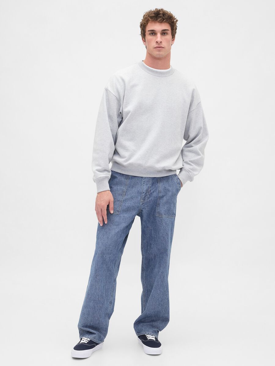 Regular Fit Blue Denim Trousers_0