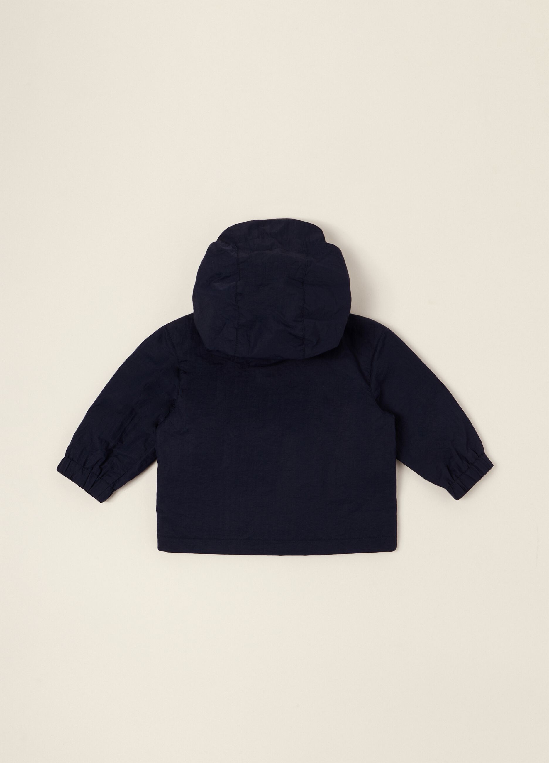 Lightweight blue baby hooded jacket