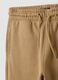 Beige cotton-viscose blend joggers with contrasting print for boys_2