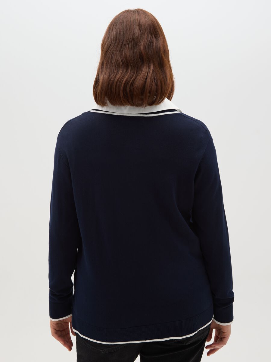 Regular fit blue pullover_2