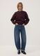 Red relaxed-fit cotton-blend crew-neck sweatshirt with rhinestones_2