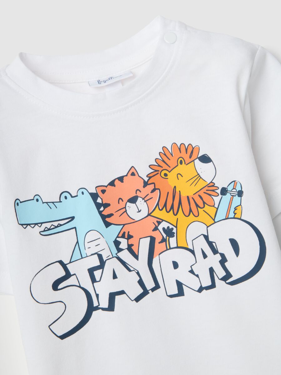 Boys' regular fit multicolour cotton shirt and short set_2