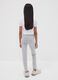 Girls&rsquo; grey skinny leggings in stretch organic cotton blend_1