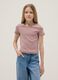 Short-sleeved pink stretch cotton t-shirt_0