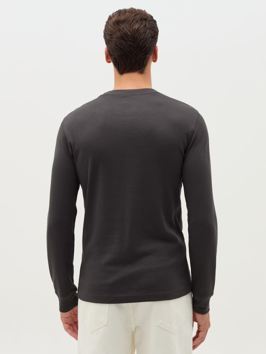 T-shirt girocollo in cotone interlock_2