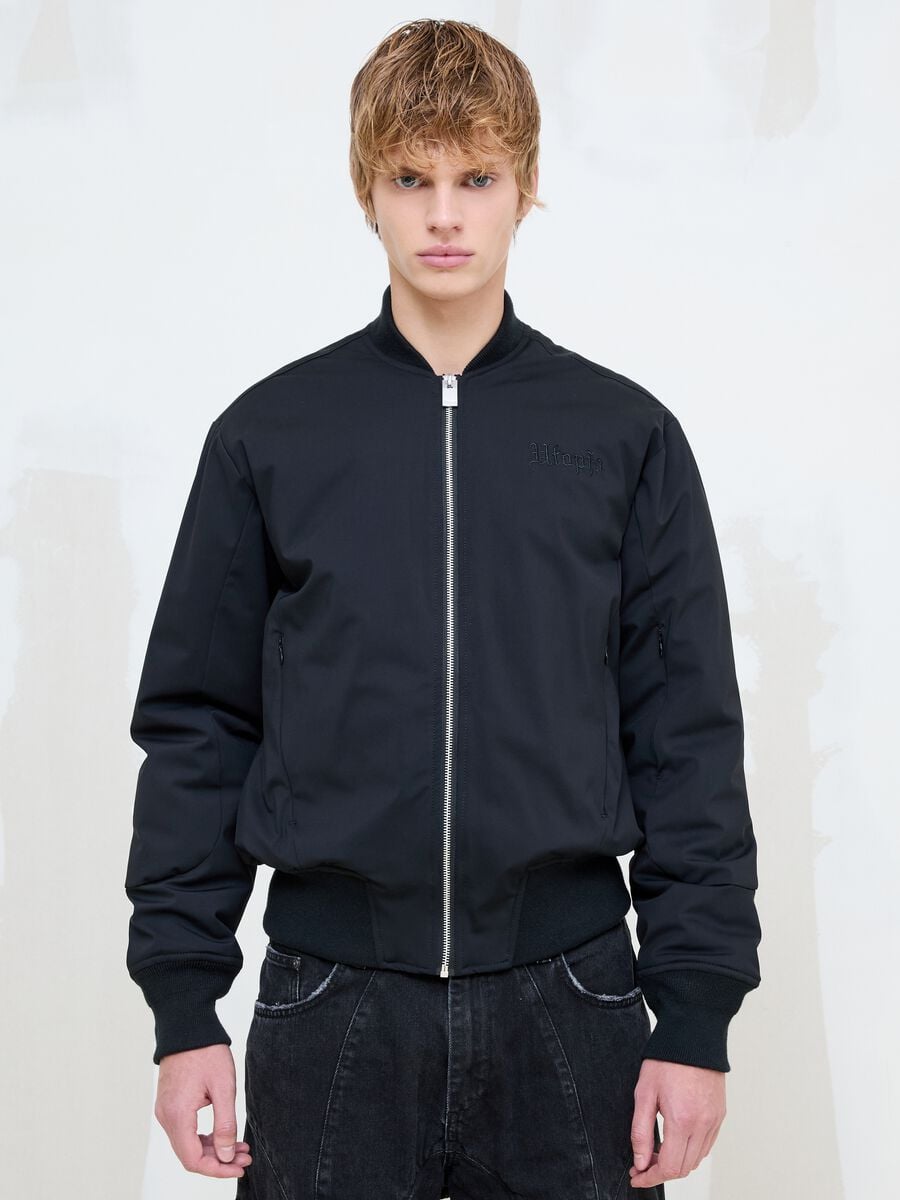 Nylon Bomber Jacket Black_3