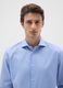 Men's blue pure cotton shirt easy iron_2