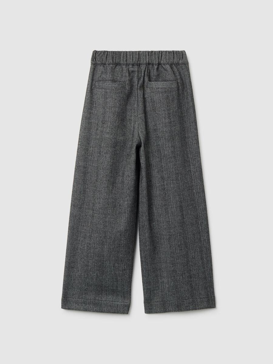 Girls' Grey Wide-Leg Trousers_1