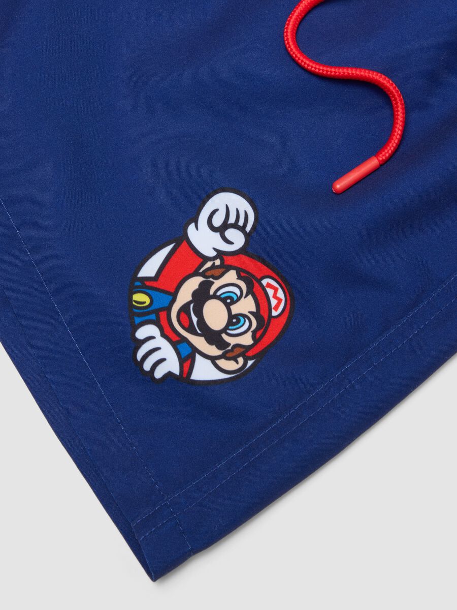 Blue Beach Boxers with Super Mario Print_1