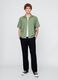 Short-sleeved green shirt in linen and cotton_1