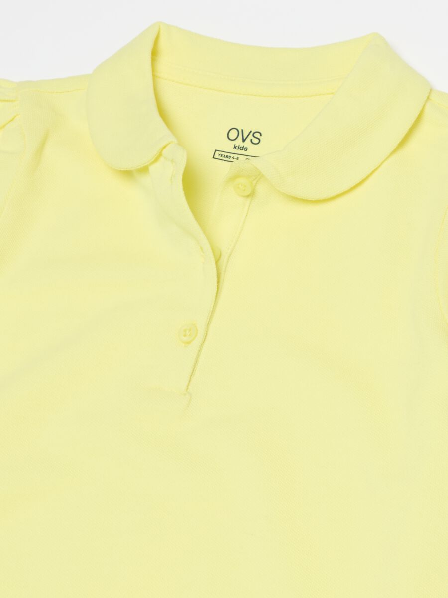 Cotton piquet polo shirt with frill_2