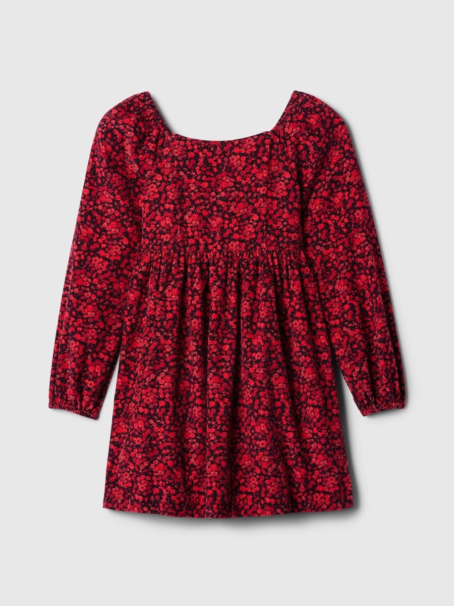 Cotton dress with puff sleeves_2