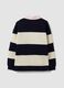 Blue striped cotton-blend sweatshirt with collar, relaxed fit_6