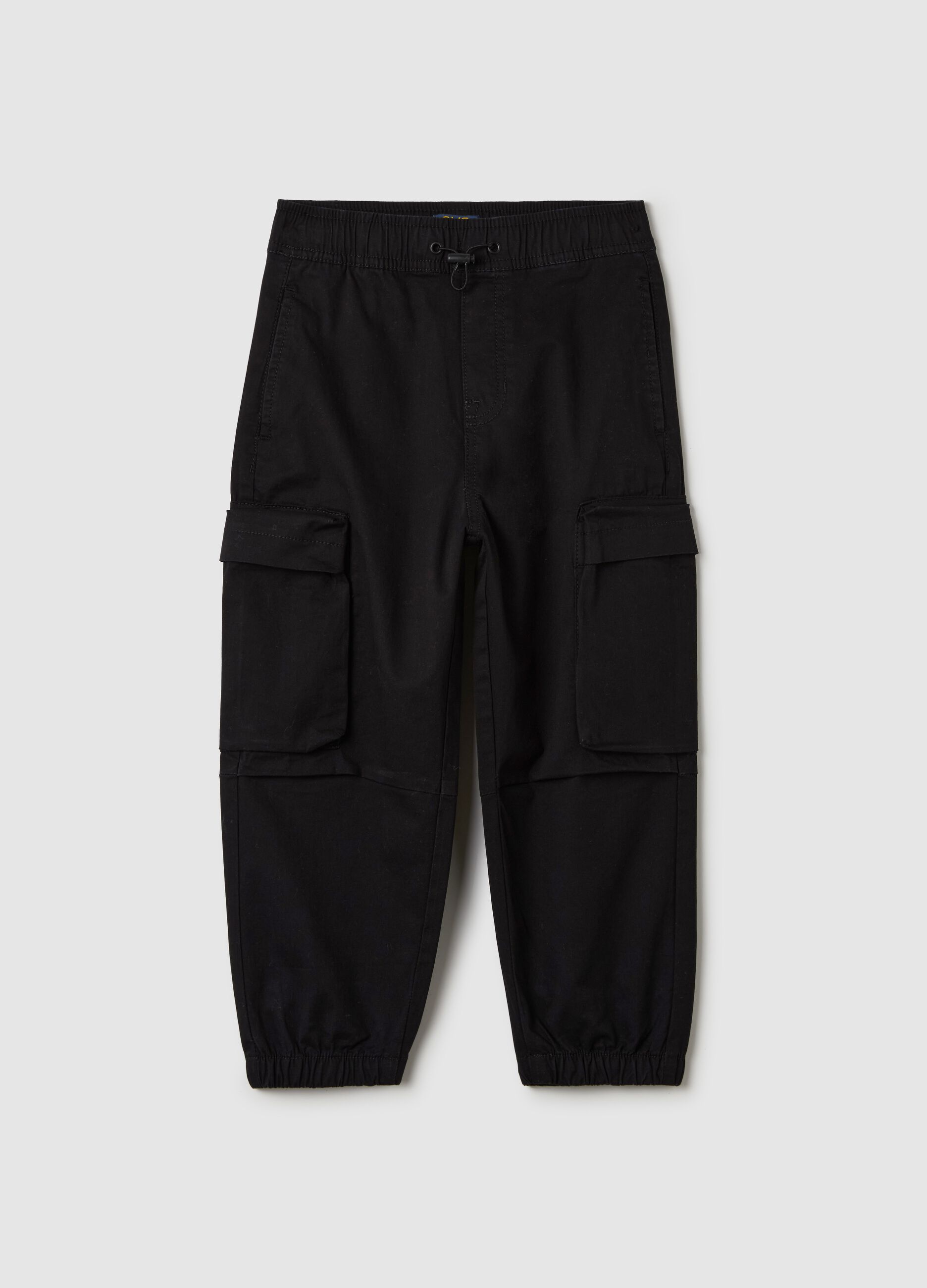 Parachute joggers with drawstring