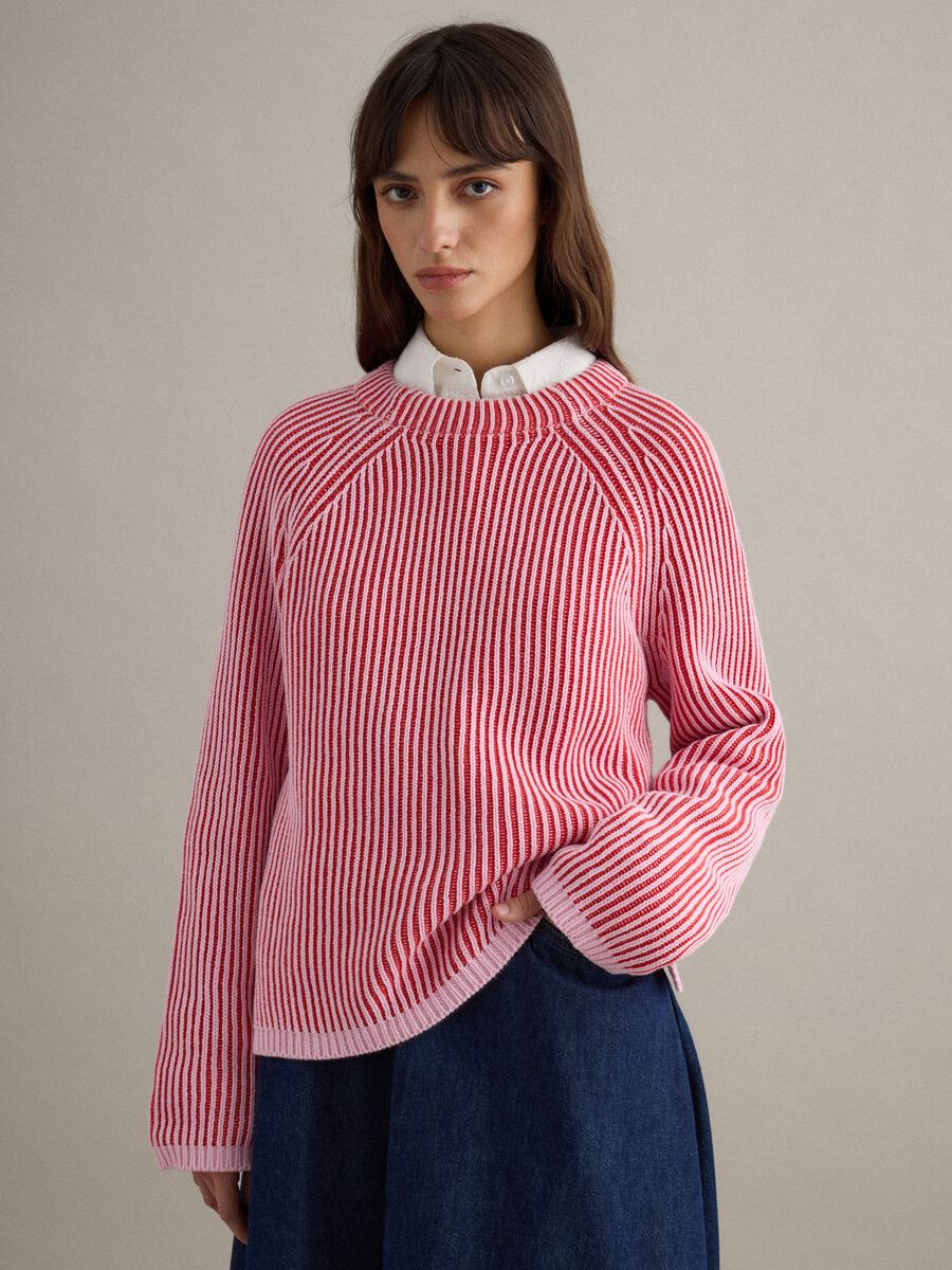 Pure Cotton Stripe Multicolour Regular Fit Pullover_1