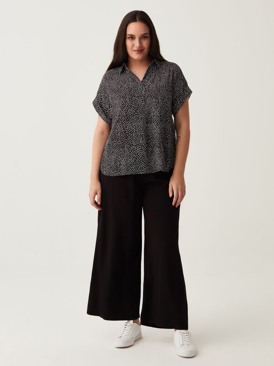 Blusa in viscosa fantasia Curvy_0