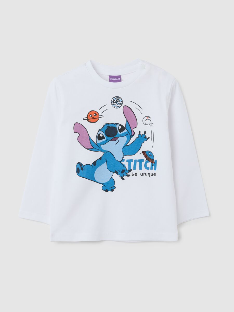 Maglia da bambino in puro cotone bianca regular fit_0