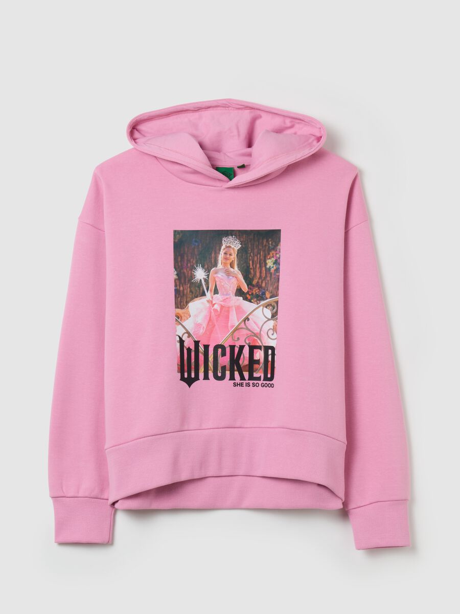 Sweatshirt with hood and Wicked print_4