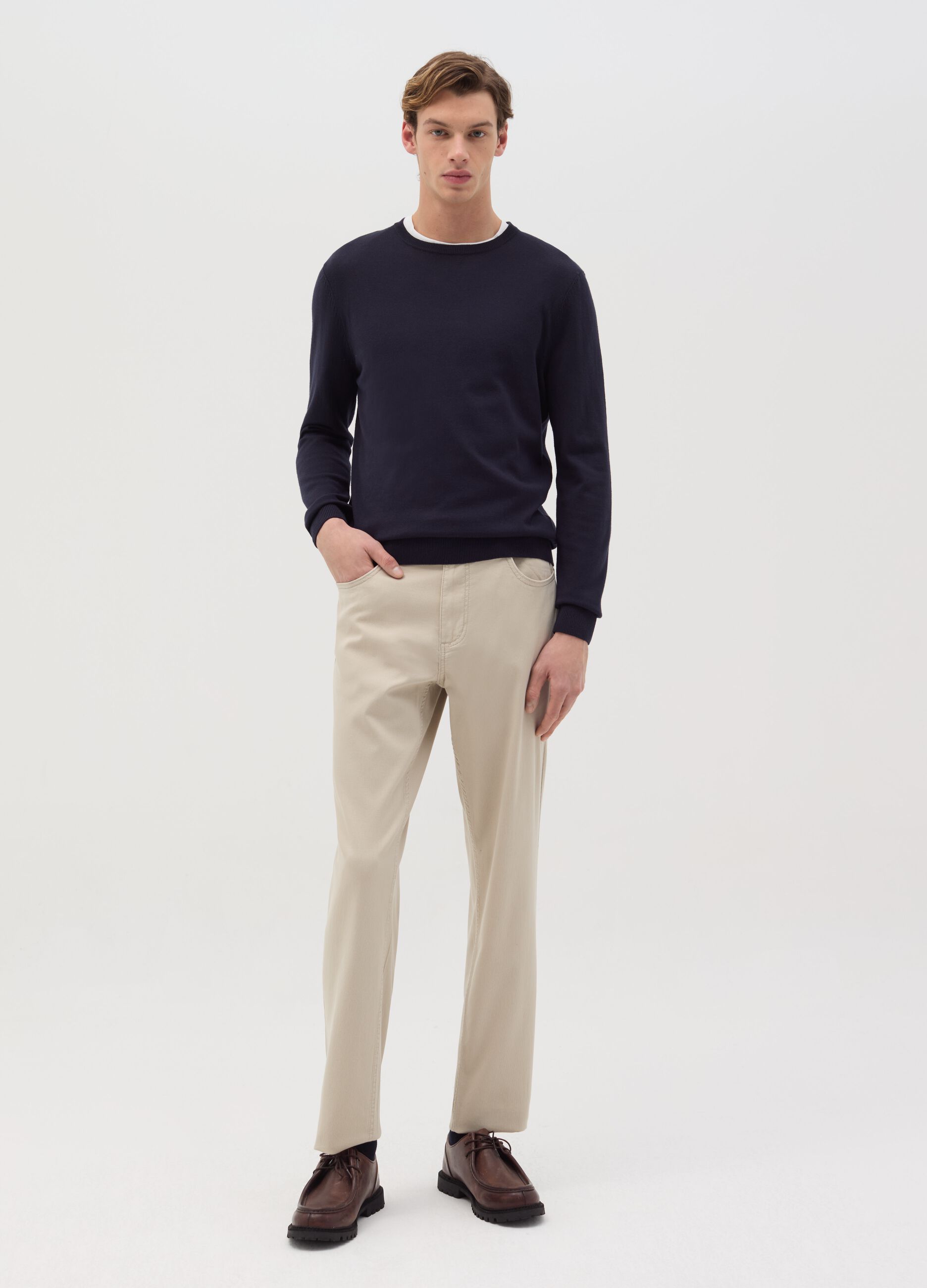 Pantalone slim fit cinque tasche
