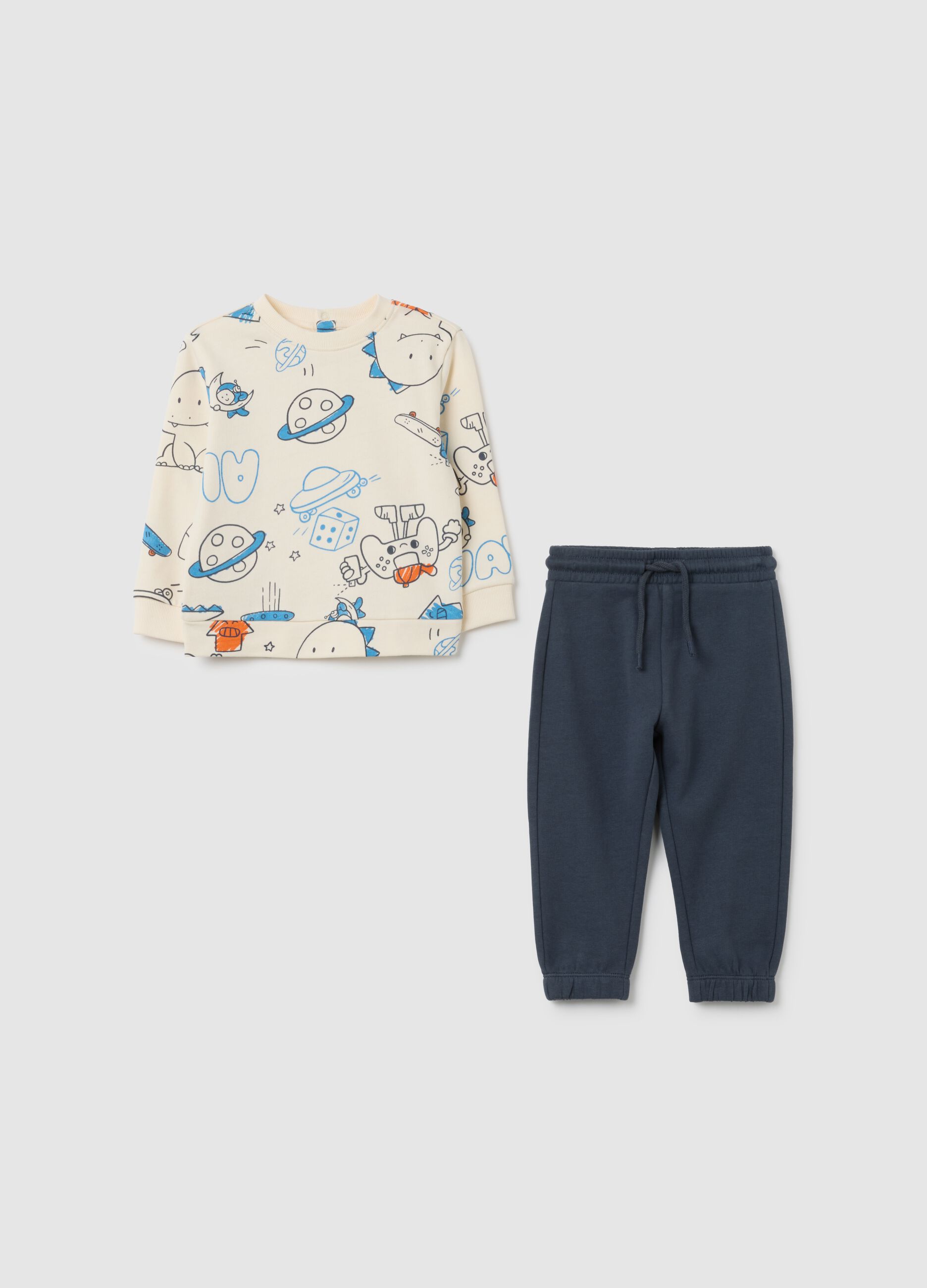 Multicolour pure cotton children's outfit