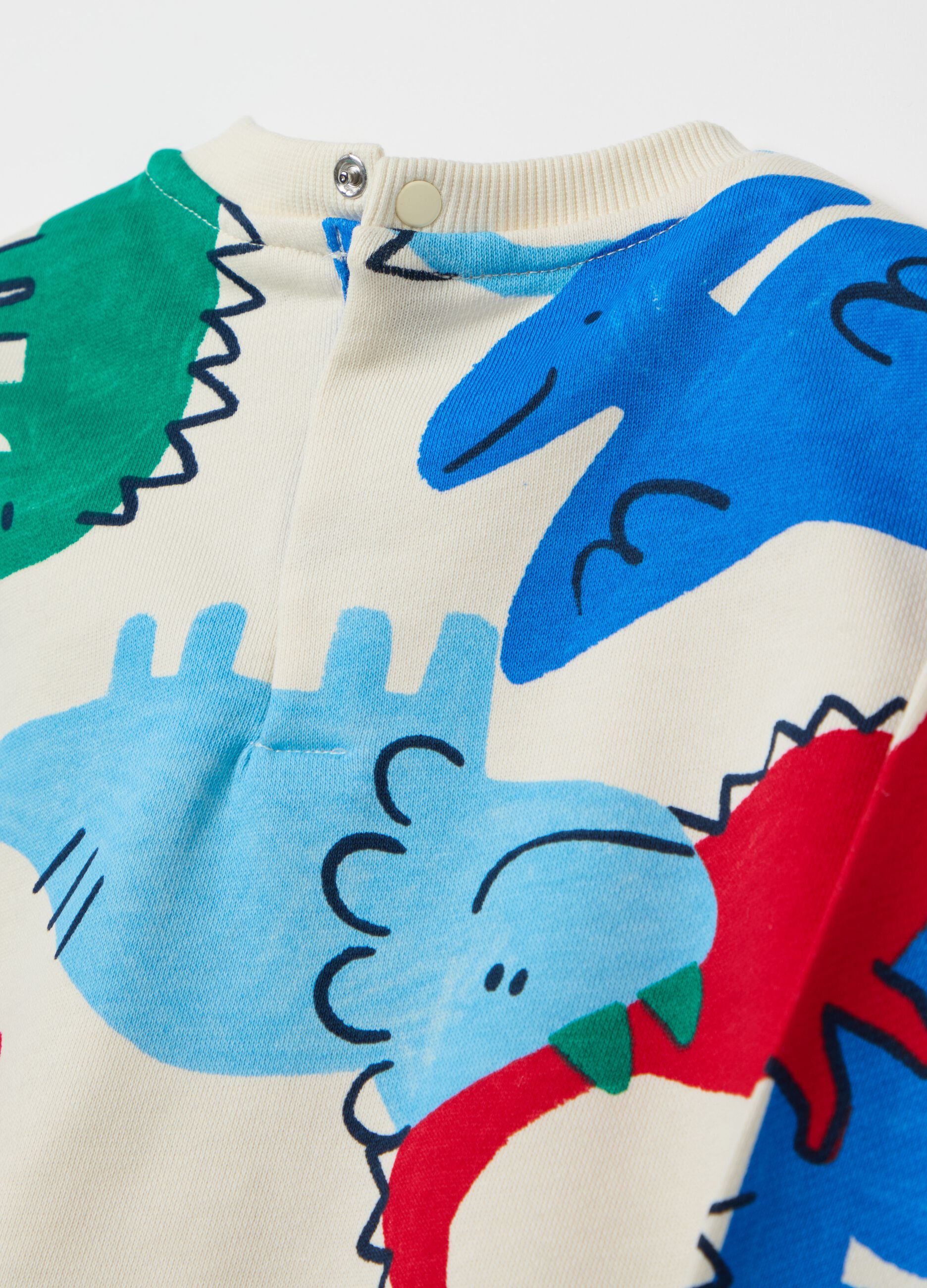 Cotton jogging set with dinosaurs print