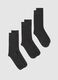 Grey Cotton Blend Sock Tripack_0
