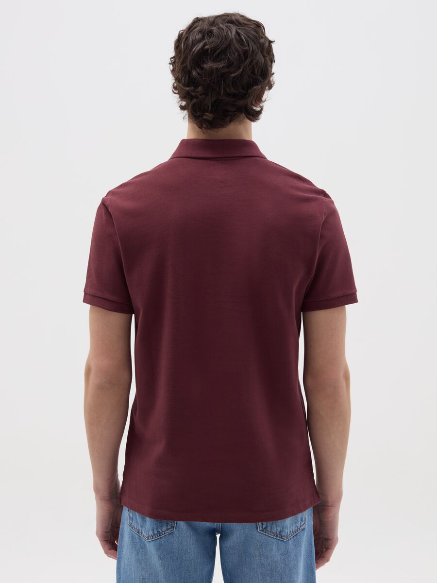 Solid colour polo shirt in organic cotton_3