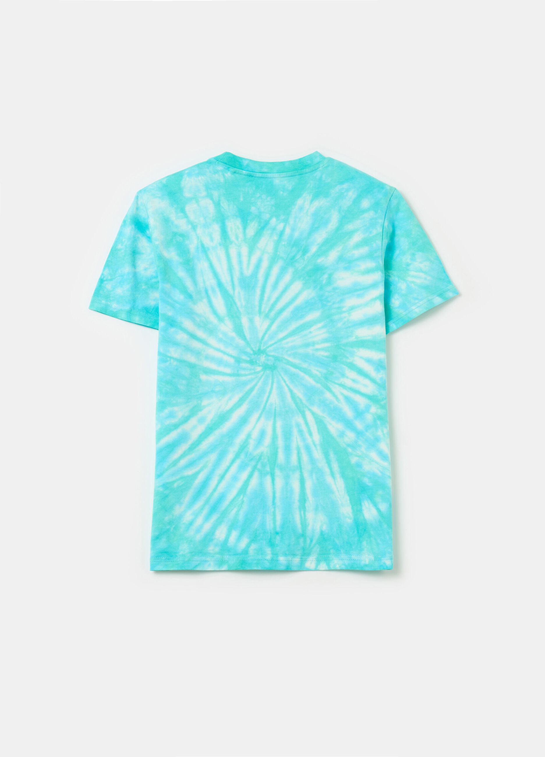Cotton tie dye t-shirt with print