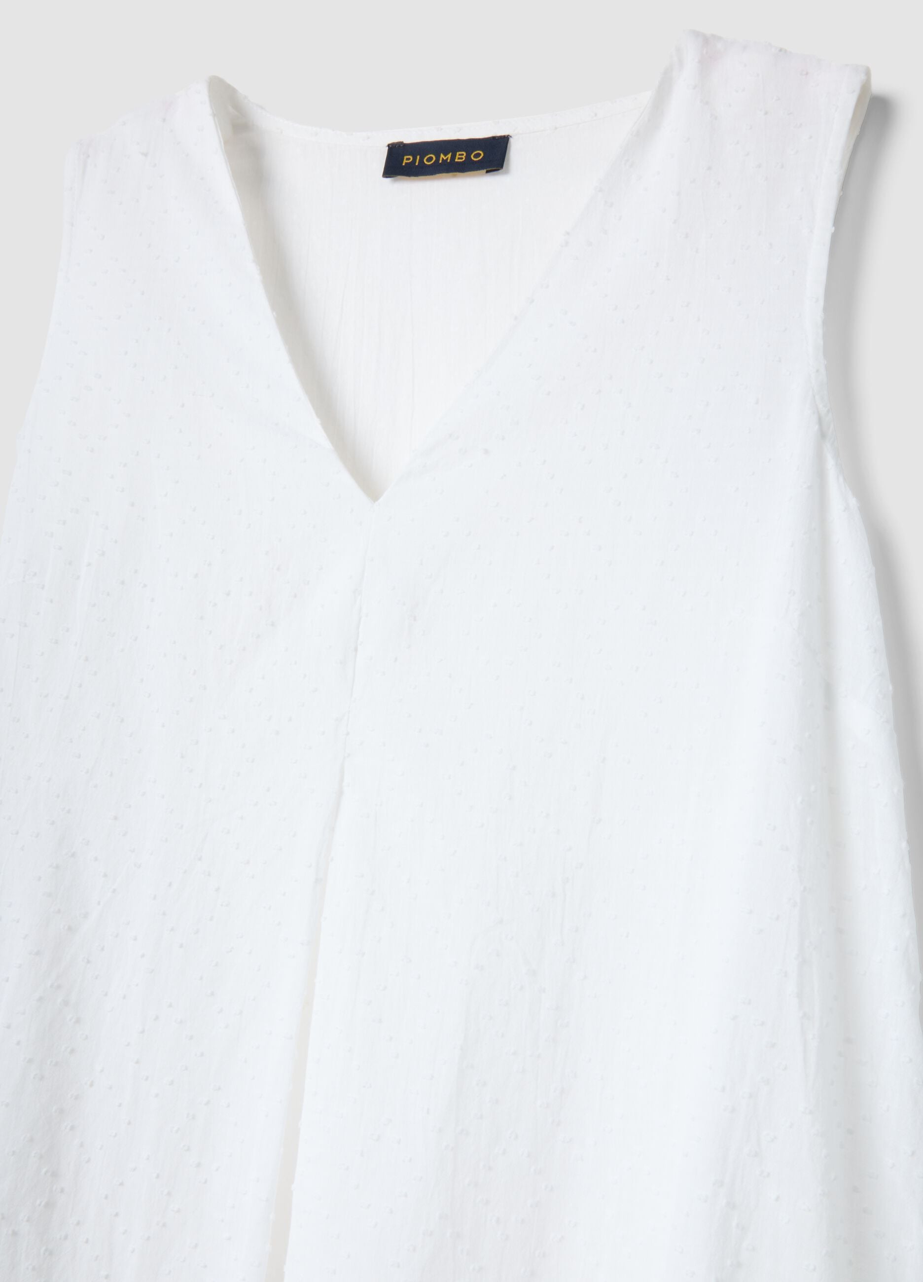 White maxi dress in pure cotton