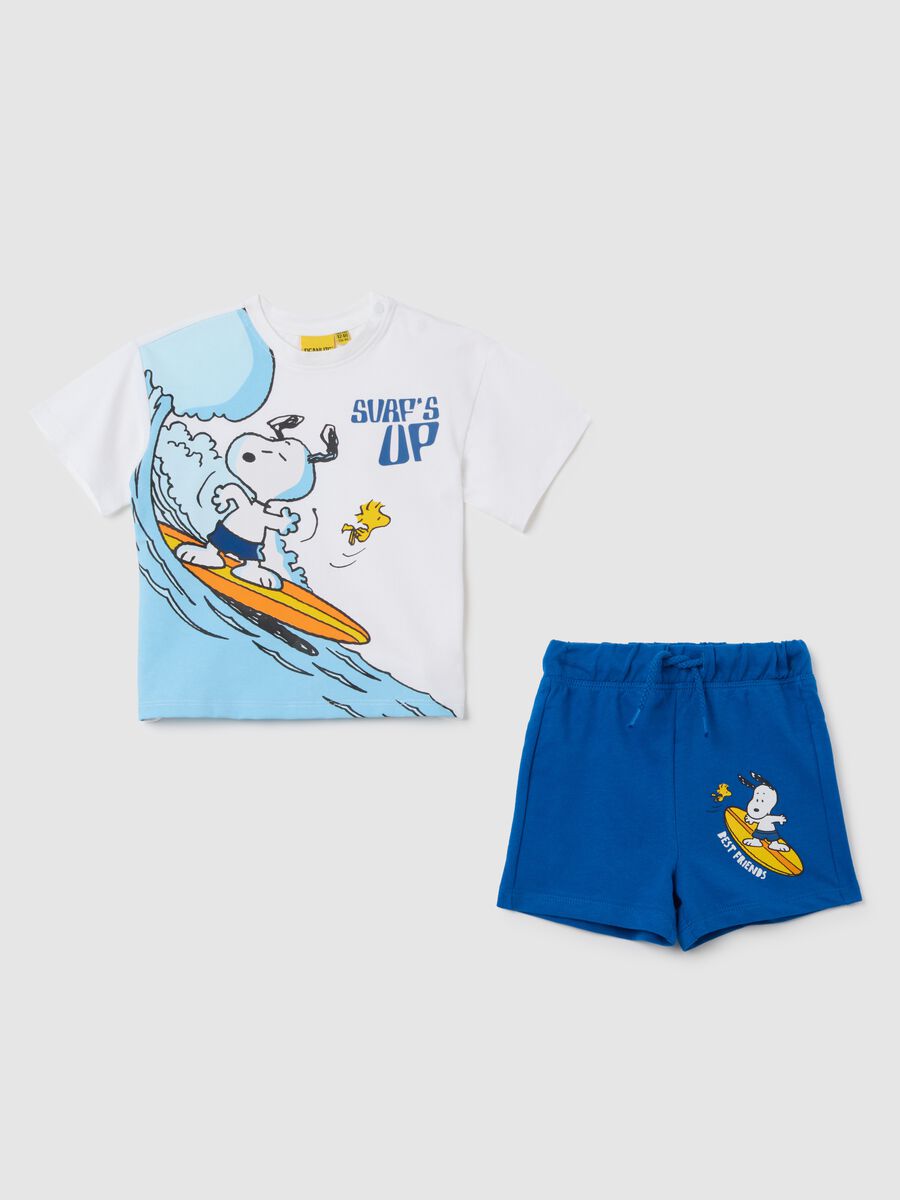Multicolour regular fit children's outfit in pure cotton with Snoopy print_0
