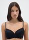 Black Padded Balcony Bra_0