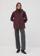 Red rain jacket with zip and hood_1