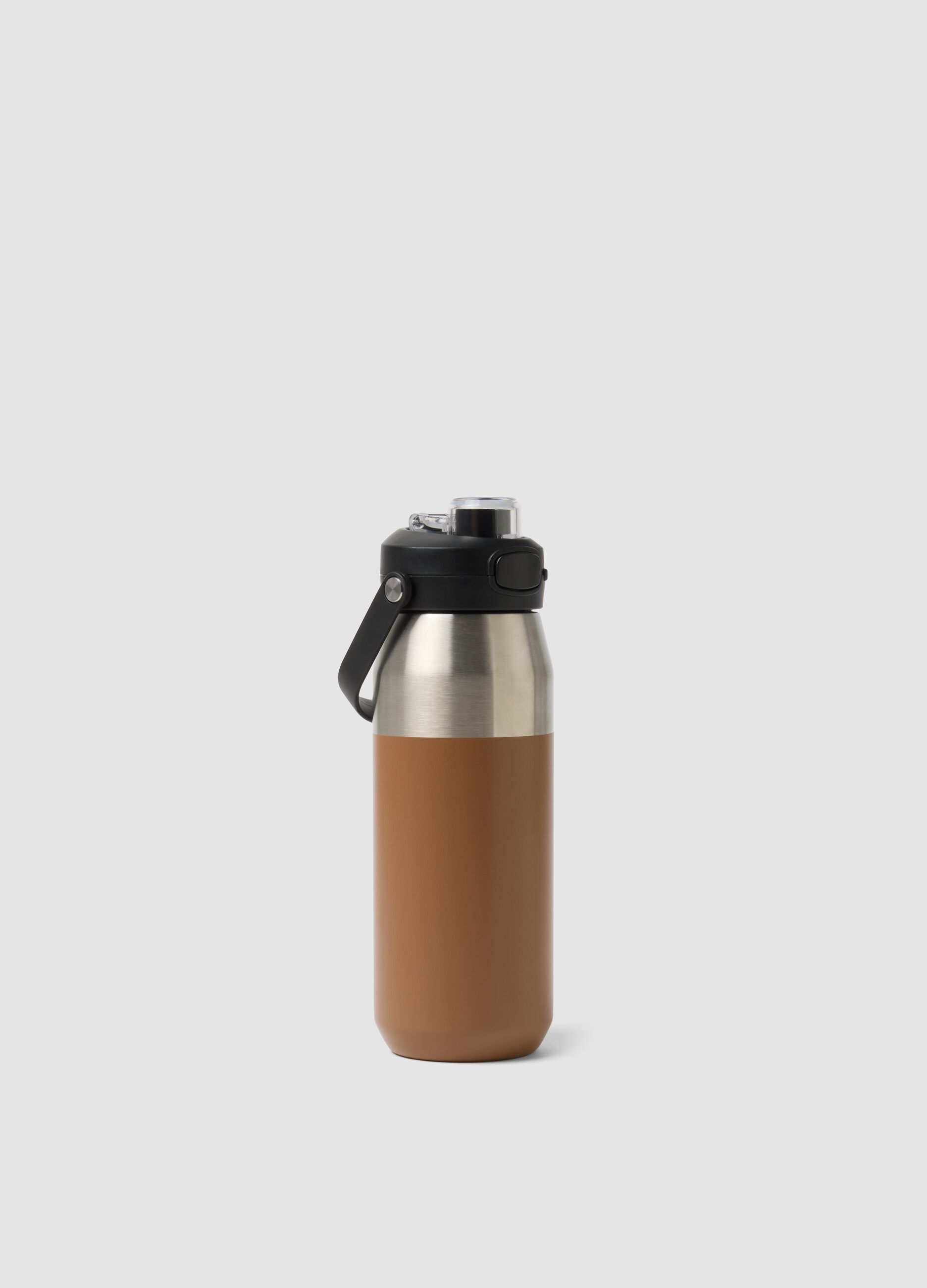Brown ALTAVIA water bottle with resealable cap