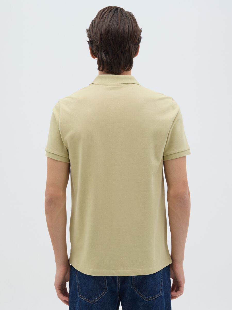 Polo da uomo in puro cotone verde regular fit_3