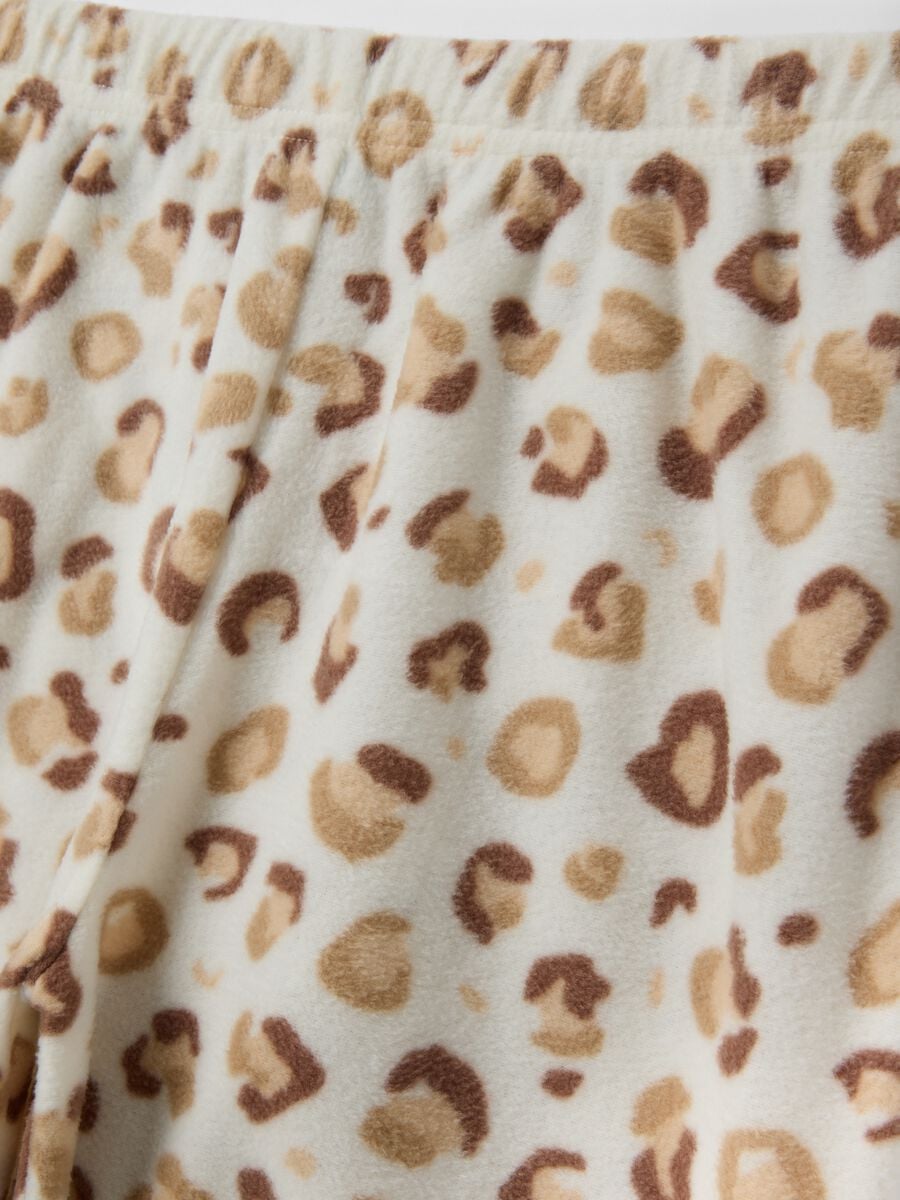 White animal-print crew-neck pyjamas_3